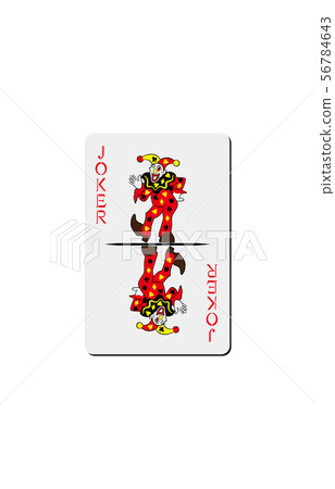 Playing card joker red 56784643