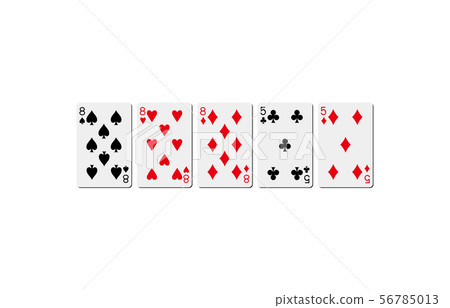 Playing card full house 56785013