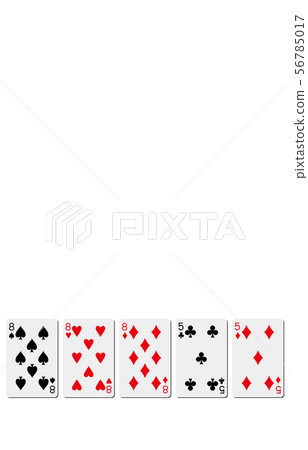 Playing card full house 56785017