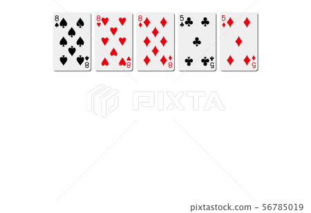Playing card full house 56785019