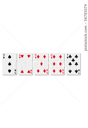 Playing card straight 56785074