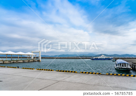 Okinawa Taketomi Island Taketomi Port Ferry Terminal and Ferry Okinawa Taketomi Island Taketomi Port Ferry Terminal and Ferry 56785785