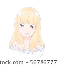 Cute girl illustration 56786777