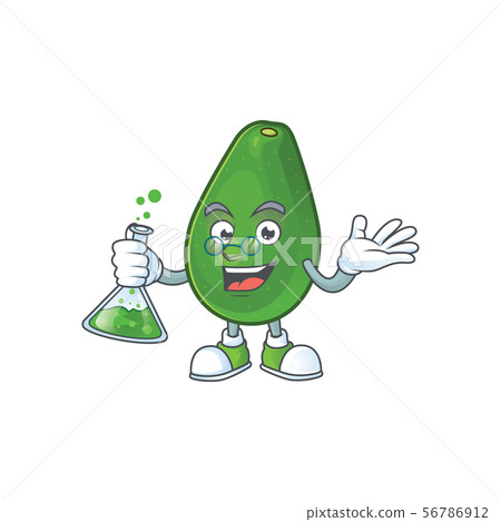 Professor cute avocado cartoon on white background Professor cute avocado cartoon on white background 56786912