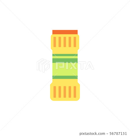 Container with house cleaning powder product icon flat vector illustration isolated. Container with house cleaning powder product icon flat vector illustration isolated. 56787131