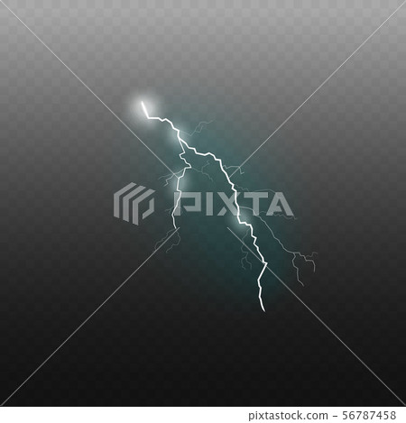Lightning or thunderbolt 3d realistic vector... - Stock Illustration ...