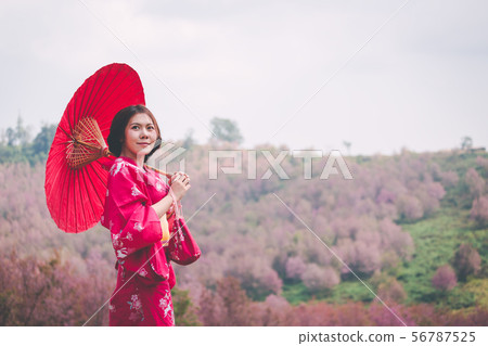 Woman with kimono 56787525