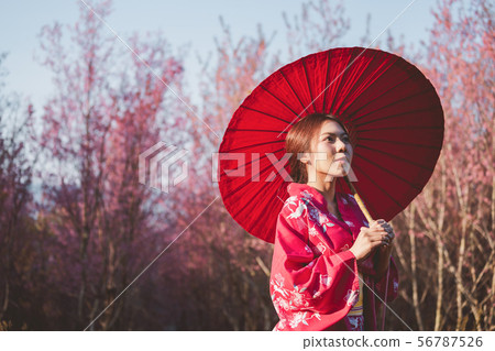 Woman with kimono 56787526