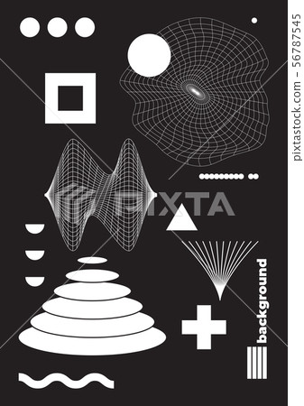 Vector Abstract Geometric Poster with shapes Vector Abstract Geometric Poster with shapes 56787545