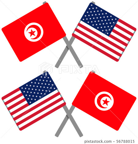 Tunisia and American Flag 56788015
