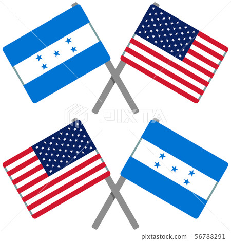 Honduras and American flag 56788291