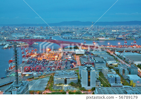 [大阪府Sak市政府大樓觀景台（夜景）大阪府]大阪府大阪市Suminoe-ku Minami Kohoku 1 56789179