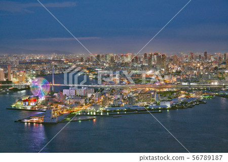 [大阪府Sak市政府大樓觀景台（夜景）大阪府]大阪府大阪市Suminoe-ku Minami Kohoku 1 56789187