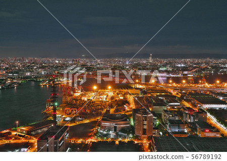 [大阪府Sak市政府大樓觀景台（夜景）大阪府]大阪府大阪市Suminoe-ku Minami Kohoku 1 56789192