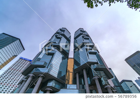 Modern corporate buildings in business district Modern corporate buildings in business district 56789356