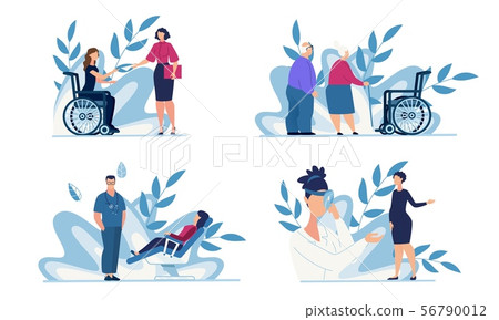 Healthcare and Medical Support for People Set 56790012