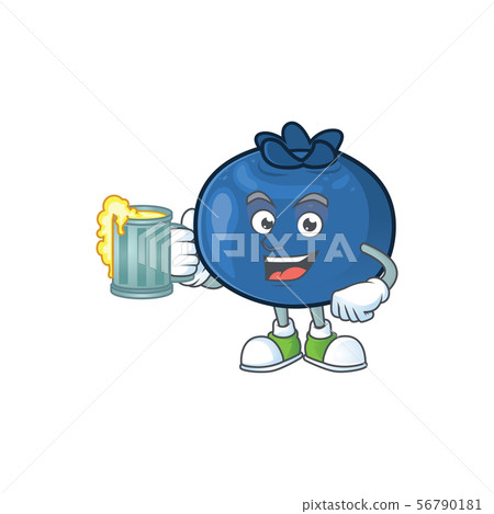 With juice fresh blueberry character design with mascot With juice fresh blueberry character design with mascot 56790181
