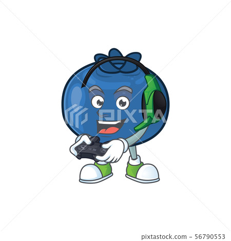 Gaming cute and fresh blueberry fruit character cartoon. 56790553