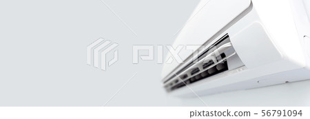 Air conditioner system on white wall room Air conditioner system on white wall room 56791094