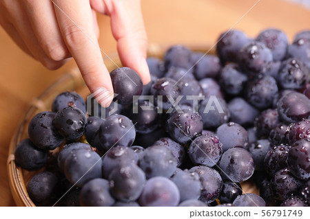 Table grapes and woman Table grapes and woman 56791749