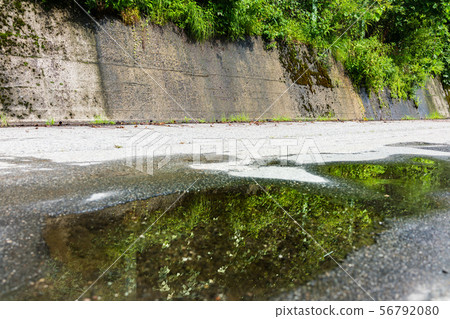 After summer rain: Puddle Nagano Prefecture 56792080