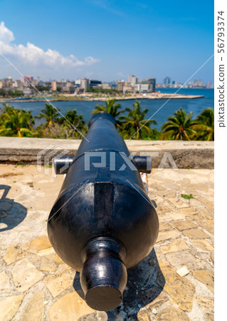 Cannon at Fort of Saint Charles in Havana Cuba 56793374