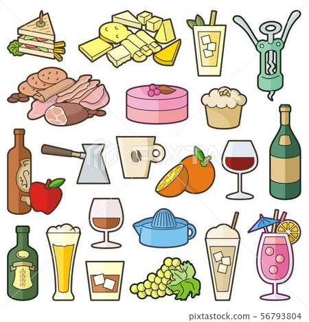 Bistro Menu Icon Set 56793804