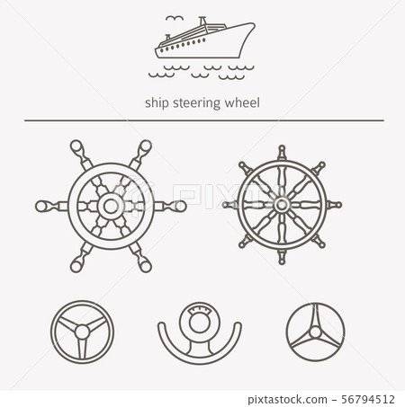 Equipment for transport driving logo set. Ship 56794512