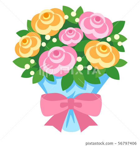 Illustration of bouquets (bouquet / carnation / rose) for Mother's Day and Father's Day Illustration of bouquets (bouquet / carnation / rose) for Mother's Day and Father's Day 56797406