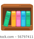 書和書架的例證 56797411