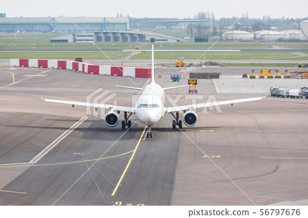 Airplane ready to takeoff 56797676