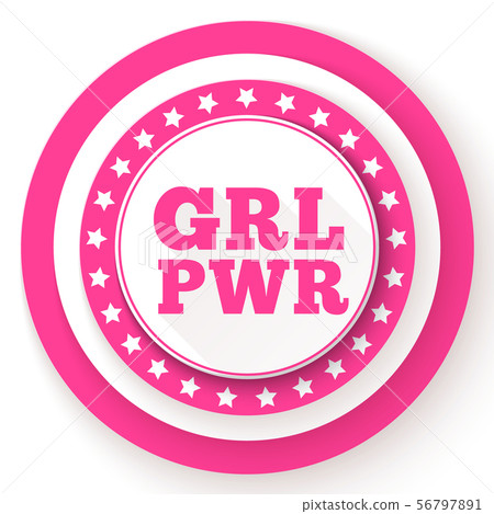 GRL PWR text. Girl power slogan for girls 56797891