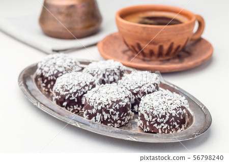 Swedish sweets chocolate balls or chokladbollar 56798240