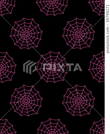 cute seamless pattern with spider web 56798271