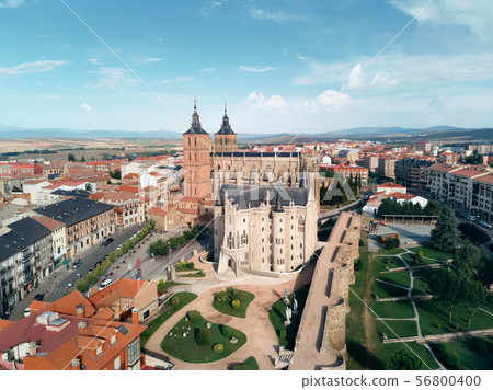 View Of Astorga Cathedral and Episcopal Palace by Gaudi View Of Astorga Cathedral and Episcopal Palace by Gaudi 56800400