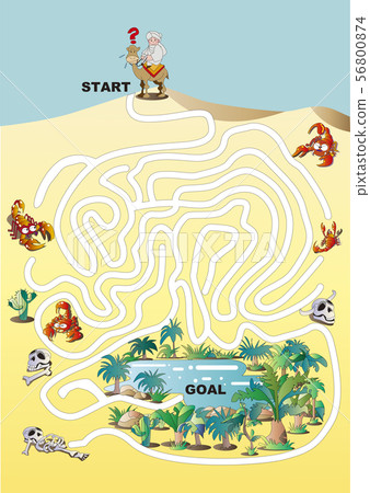 Maze, desert oasis 56800874