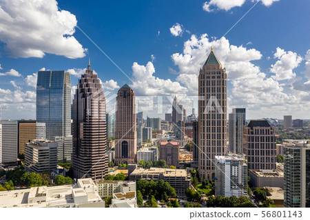 Aerial view downtown Atlanta skyline Aerial view downtown Atlanta skyline 56801143