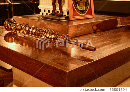 Soprano saxophone focus on top Soprano saxophone focus on top 56801894