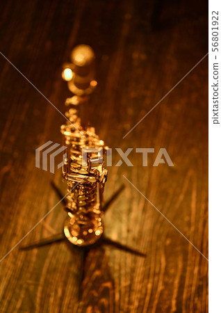 Soprano saxophone in the center 56801922