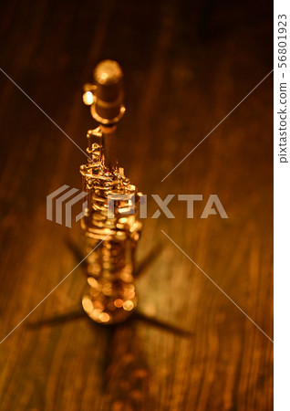 Soprano saxophone focus on top Soprano saxophone focus on top 56801923