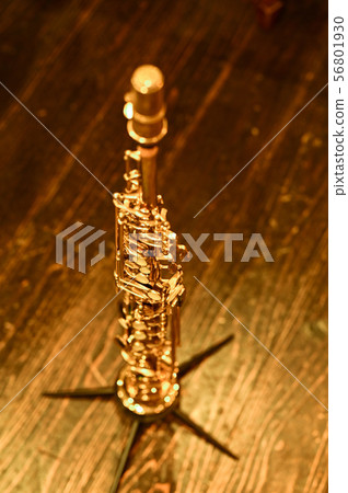 Soprano saxophone focus on top Soprano saxophone focus on top 56801930