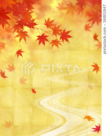 Background-Japanese-Japanese style-Japanese pattern-Japanese paper-Autumn leaves-Gold leaf-Autumn-River Background-Japanese-Japanese style-Japanese pattern-Japanese paper-Autumn leaves-Gold leaf-Autumn-River 56803847