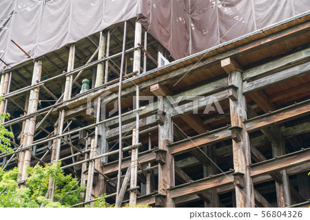 Kiyomizu-dera主要大廳正在裝修，夏天 56804326