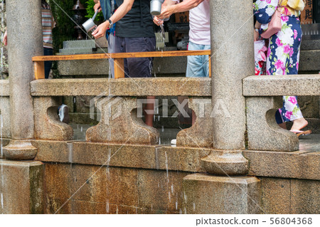 Kiyomizu Temple Otowa Falls in Summer 56804368