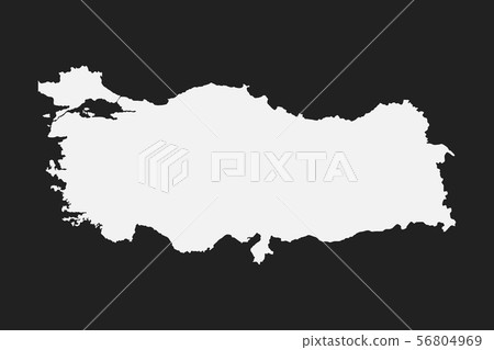 Turkey country map flat background vector template 56804969