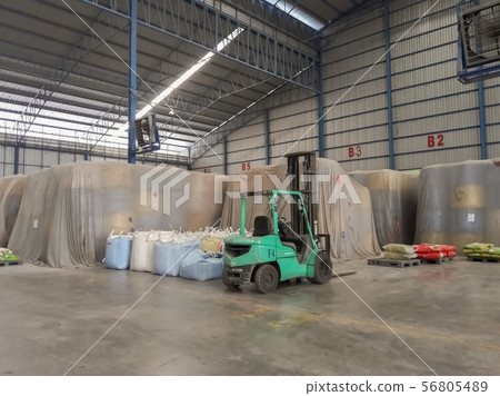 Forklift in a rice mill Forklift in a rice mill 56805489