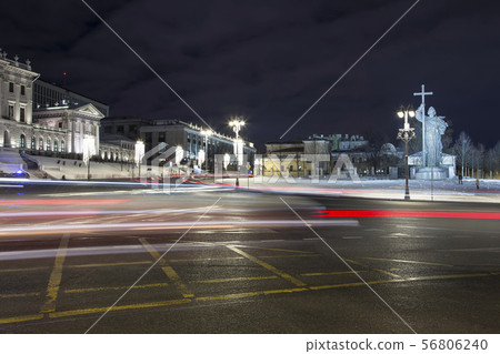 New Year holidays illumination, Moscow, Russia New Year holidays illumination, Moscow, Russia 56806240