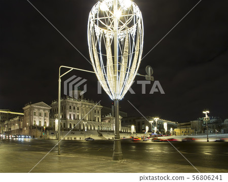 New Year holidays illumination, Moscow, Russia 56806241