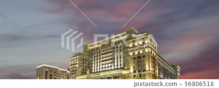 New Year holidays illumination, Moscow, Russia New Year holidays illumination, Moscow, Russia 56806518