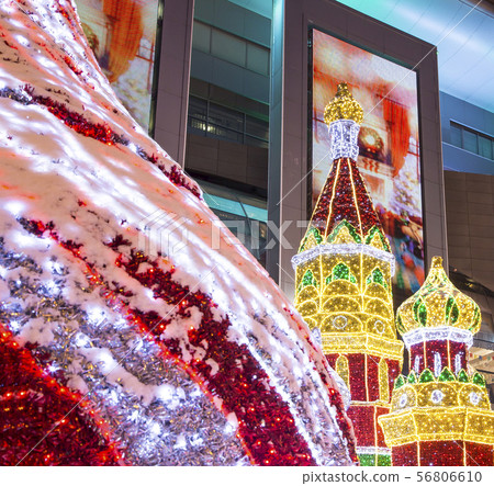 New Year holidays illumination, Moscow, Russia New Year holidays illumination, Moscow, Russia 56806610